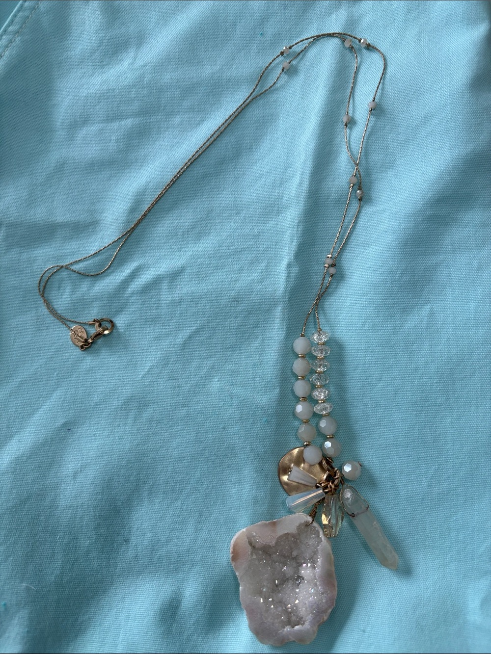 Tommy Bahama Delicate White Crystal Cluster Pendant Necklace - Brand